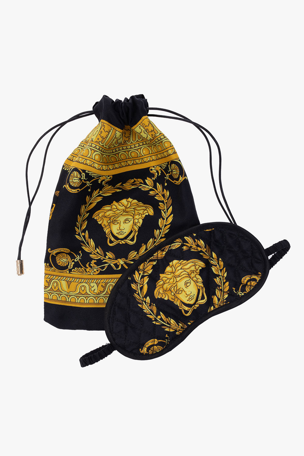 マスク VERSACE Printed silk eye mask (ZMAS18104ZSEP0186 Z7011) VERSACE Crete de Fleur Sleep Mask ZMAS18104 ZSEP0186 Z7011